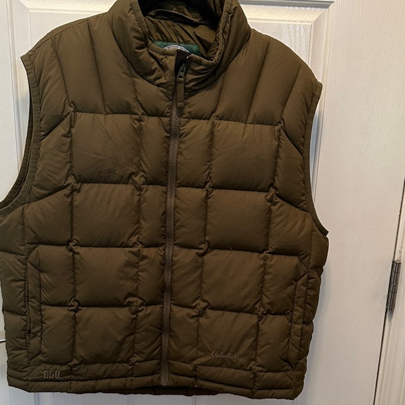 Cabela's Other - Cabela's Goose Down 650 Fill Olive Green Quilted Puffer Vest Size L Reg